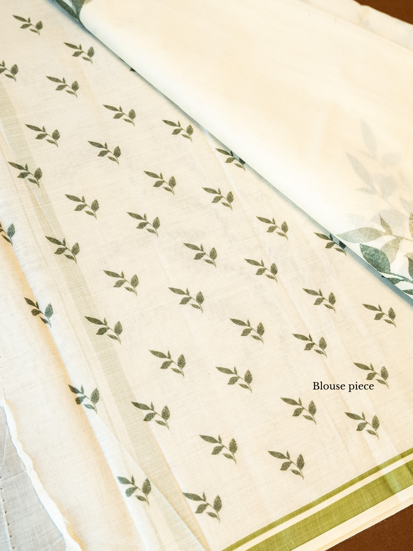 Olive Leaf Kerala Cotton Saree