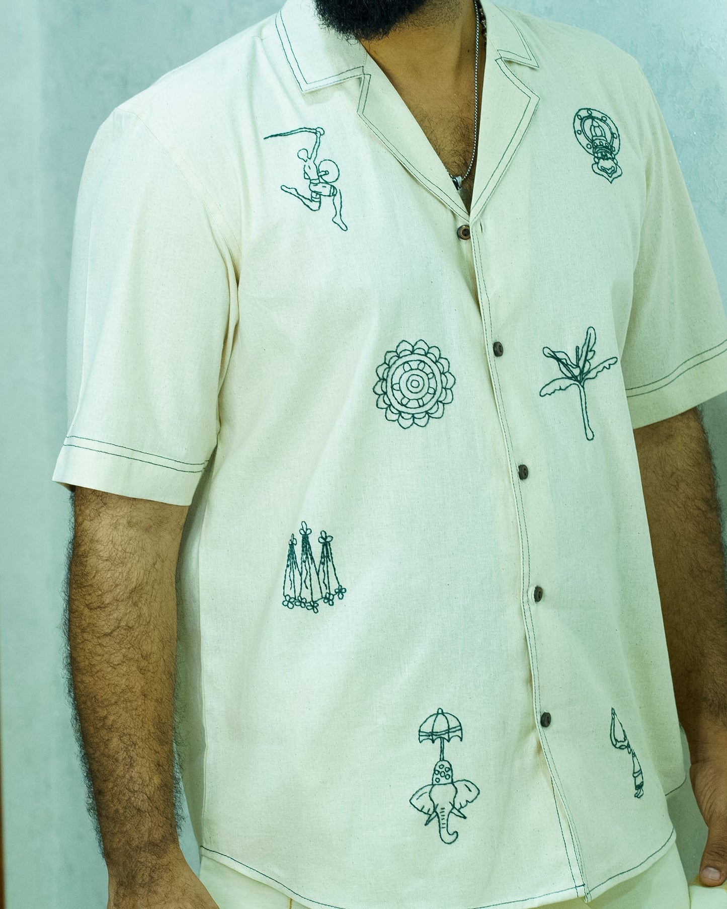 Hand-embroidered SHIRT