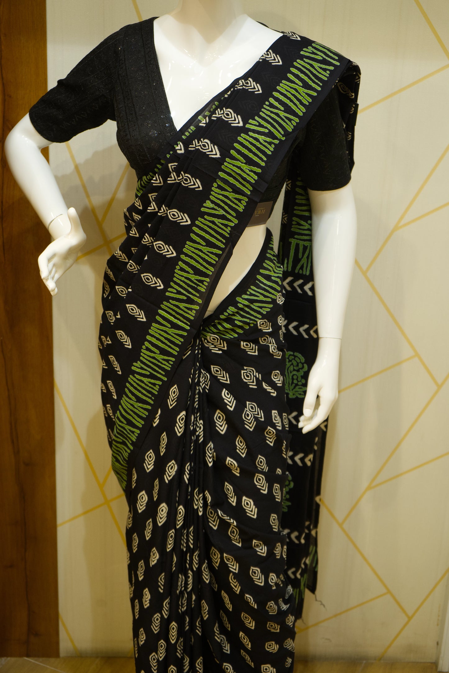 Natural-Dyed Block-Printed Mull Cotton Sarees