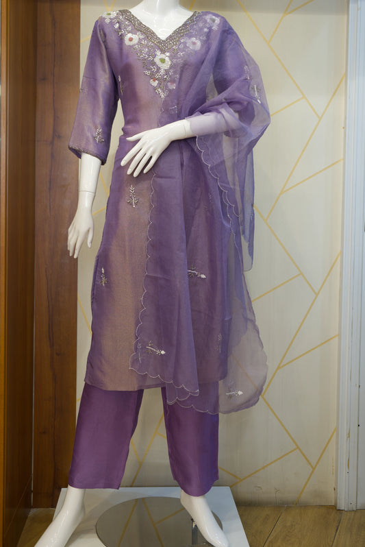 Tissue silk suit set