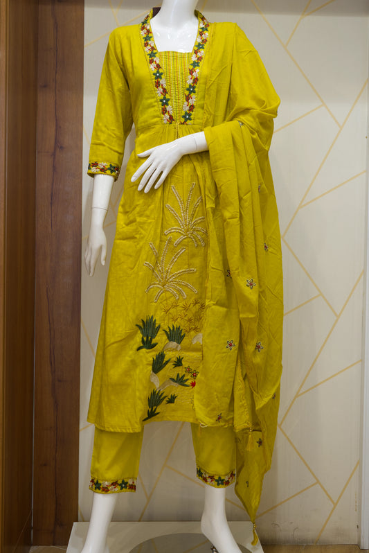 Mul cotton suit set