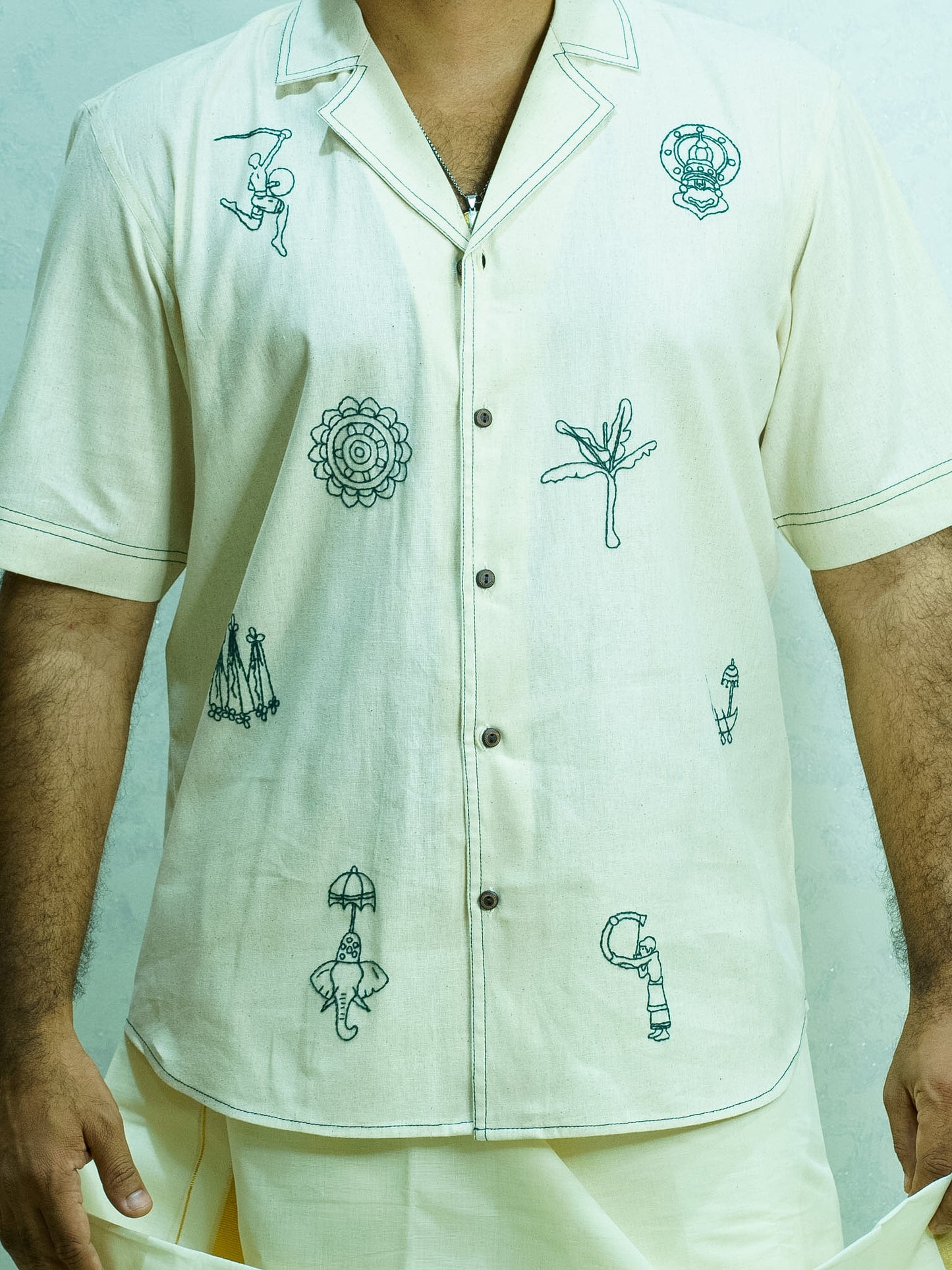 Hand-embroidered SHIRT