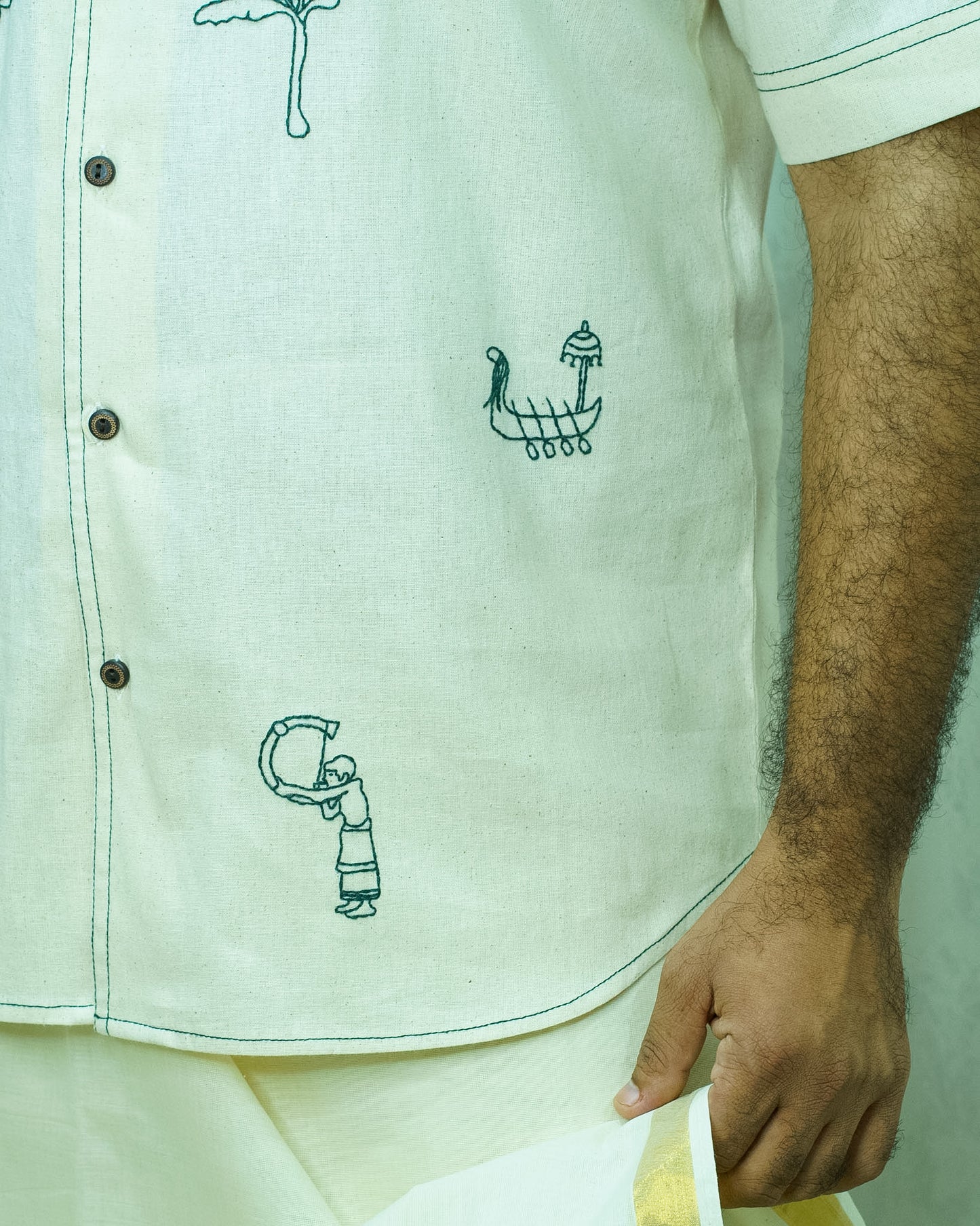 Hand-embroidered SHIRT