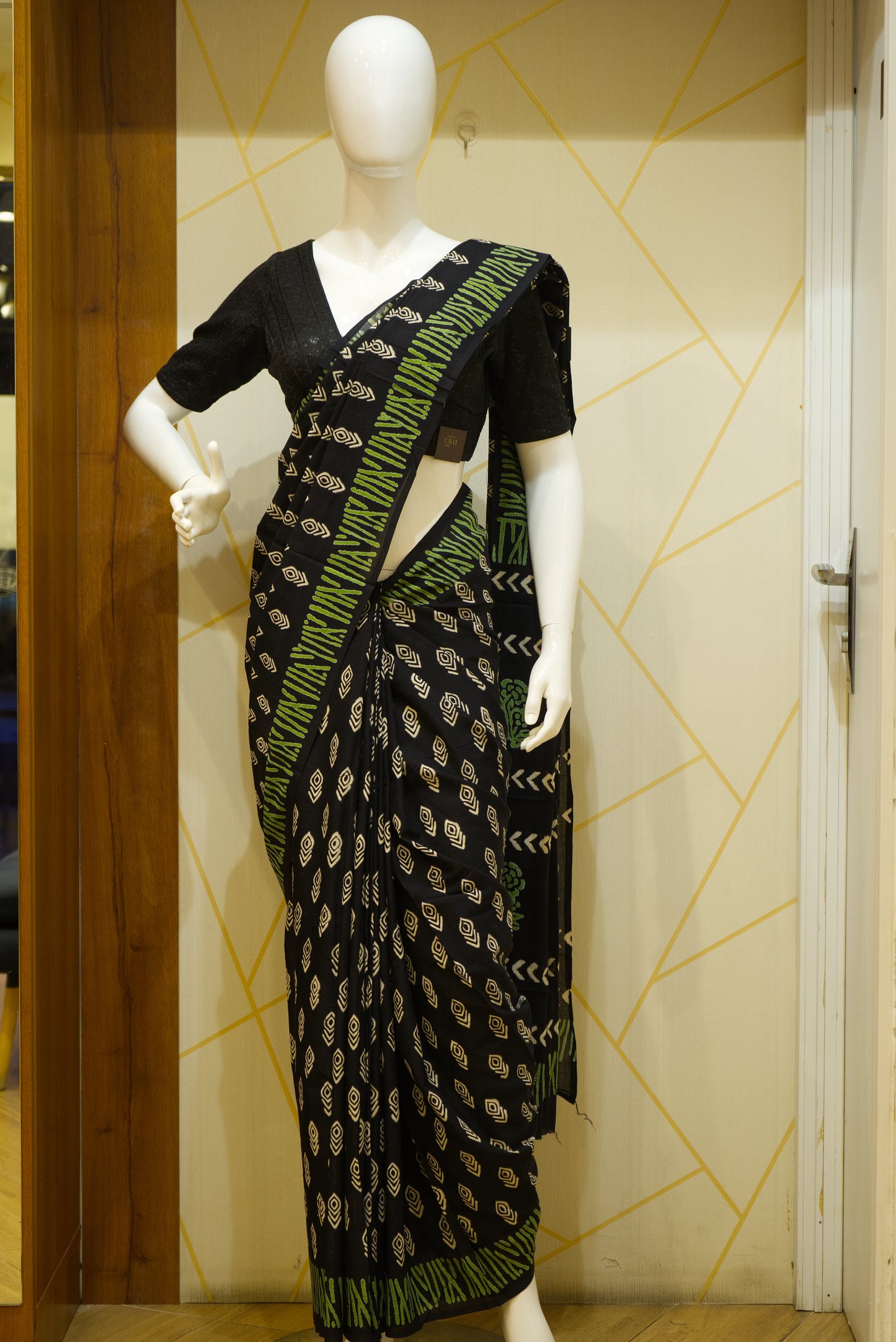 Natural-Dyed Block-Printed Mull Cotton Sarees
